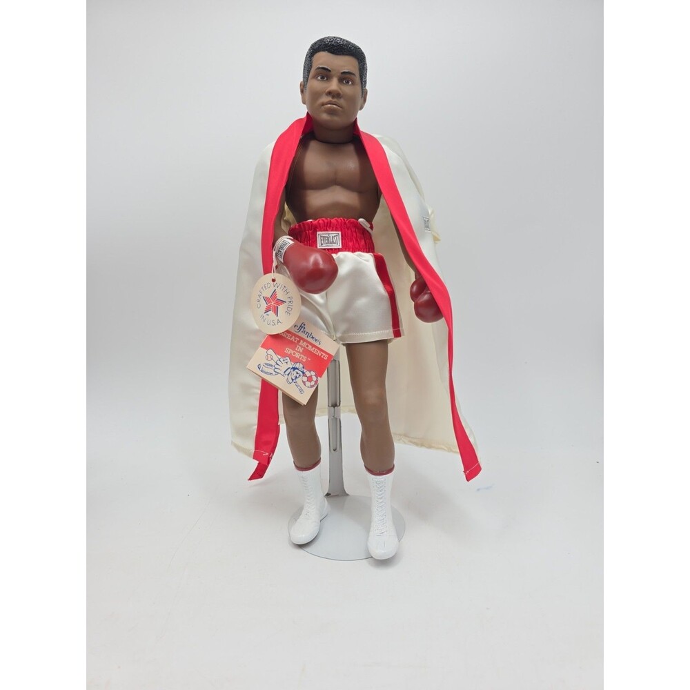 Effanbee Muhammed Ali Doll 1986 Made in USA With Tags Rare Collectible Stand